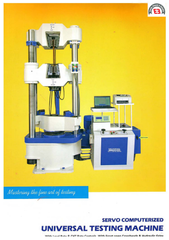 Universal Testing Machine - EIE Instruments Catalogue